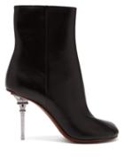 Matchesfashion.com Vetements - Eiffel Tower Heel Leather Ankle Boots - Womens - Black