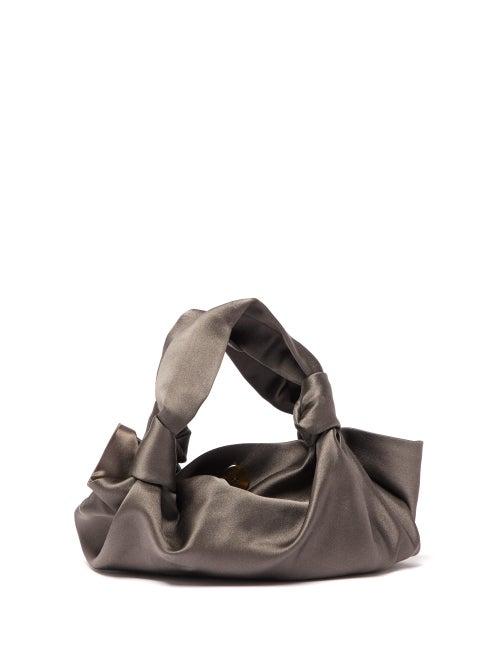 Matchesfashion.com The Row - The Ascot Satin Clutch Bag - Womens - Grey
