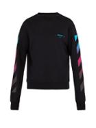 Matchesfashion.com Off-white - Diagonal Gradient Print Cotton Jersey Sweatshirt - Mens - Black