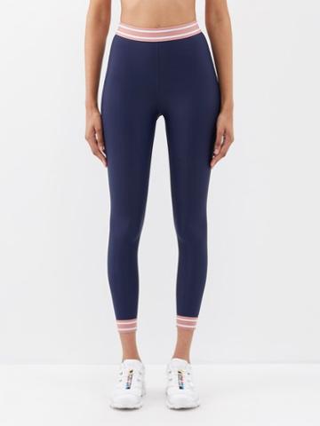The Upside - Balance Cropped Recycled-fibre Leggings - Womens - Navy Pink