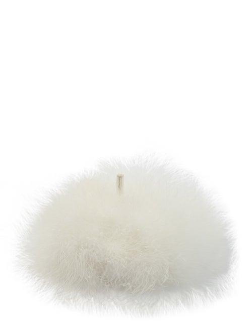 Stephen Jones - Alcazar Satin And Marabou Feather Beret - Womens - Ivory