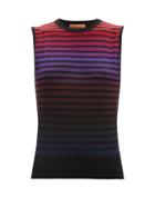Ladies Rtw Missoni - Striped Wool Sleeveless Sweater - Womens - Multi