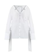 Off-white Off-the-shoulder Poplin Shirt