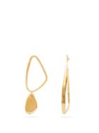 Matchesfashion.com Givenchy - Mismatched Drop Hoop Earrings - Womens - Gold