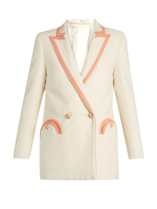Matchesfashion.com Blaz Milano - Mmm By Day Silk Blend Boucl Blazer - Womens - Cream