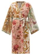 Ladies Beachwear Zimmermann - Cassia Patchwork Floral-print Voile Wrap Dress - Womens - Multi