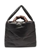 Matchesfashion.com Kassl Editions - Bi-colour Padded Coated-canvas Tote Bag - Womens - Black Brown