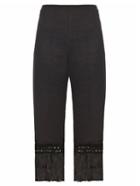 Edun Fringed Wool-twill Trousers