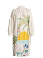 Kilometre Paris Collins Avenue-embroidered Vintage Shirtdress