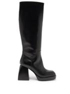 Matchesfashion.com Nodaleto - Bulla Knee-high Leather Platform Boots - Womens - Black