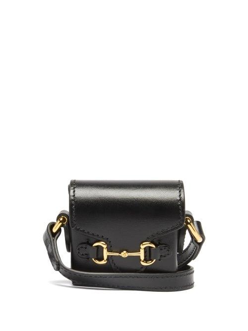 Mens Bags Gucci - Horsebit 1955 Leather Cross-body Bag - Mens - Black