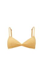 Matchesfashion.com Matteau - The Tri Crop Triangle Bikini Top - Womens - Yellow
