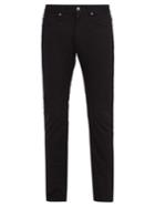 Versace Medusa And Two Angels-embroidered Black Jeans