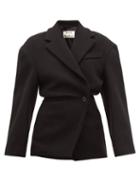 Matchesfashion.com Acne Studios - Onesta Wool Blend Wrap Jacket - Womens - Black
