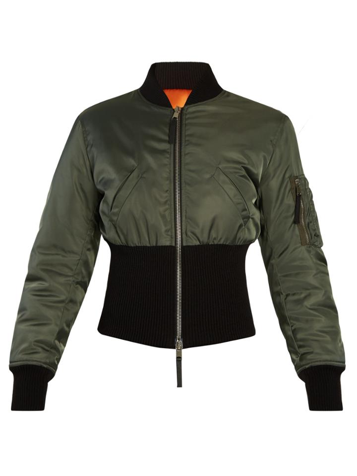 Alexander Mcqueen Ribbed-hem Bomber Jacket
