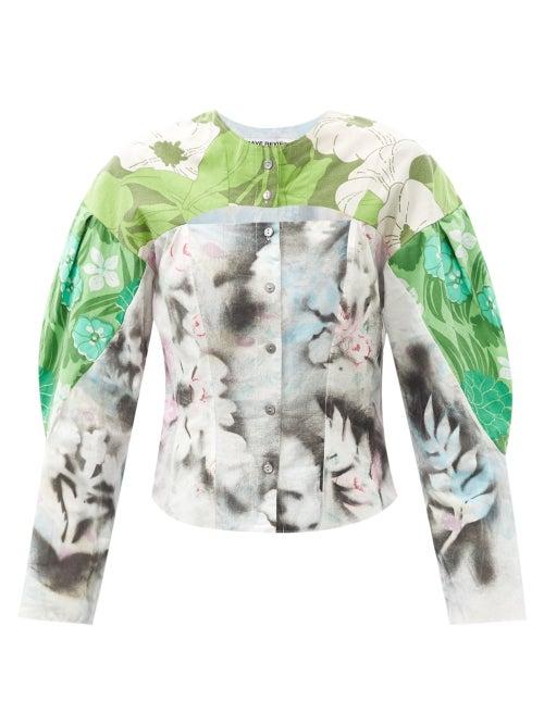 Matchesfashion.com Rave Review - Winnie Upcycled Floral-print Cotton Blouse - Womens - Multi