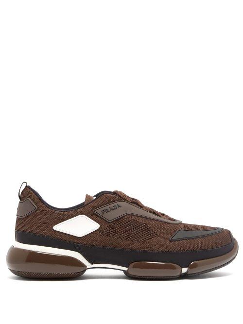 Matchesfashion.com Prada - Cloudbust Knitted Low Top Trainers - Mens - Brown