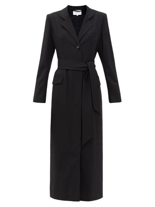 Matchesfashion.com La Collection - Modesty Wool-blend Maxi Dress - Womens - Black