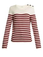 Matchesfashion.com Saint Laurent - Striped Wool Sweater - Womens - Red Stripe