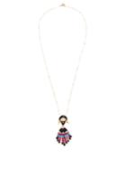 Etro Bead And Crystal-embellished Pendant Necklace