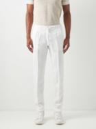 Thom Sweeney - Drawstring Linen Trousers - Mens - White