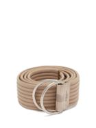 Matchesfashion.com Givenchy - D Ring Top Stitched Tape Belt - Womens - Beige