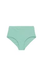 Matchesfashion.com Cossie + Co - The Gemma High-rise Piqu Bikini Briefs - Womens - Light Green