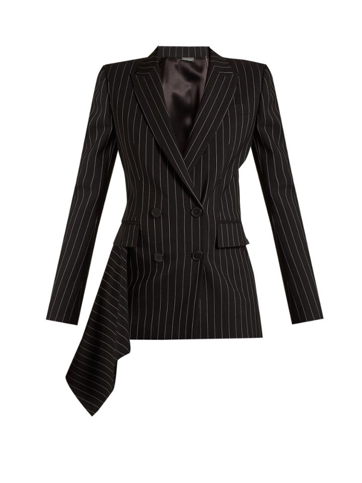 Alexander Mcqueen Pinstripe Double-breasted Wool Jacket