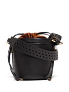 Matchesfashion.com Stella Mccartney - Drawstring Faux Leather Bucket Bag - Womens - Black