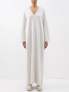 Extreme Cashmere - Sheba V-neck Stretch-cashmere Maxi Dress - Womens - Off White
