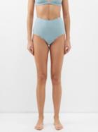 Marysia - Santa Monica Reversible High-rise Bikini Briefs - Womens - Pink Blue