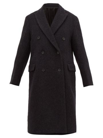 Matchesfashion.com Joseph - Arles Double Breasted Alpaca & Wool Overcoat - Womens - Black