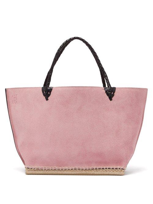 Matchesfashion.com Altuzarra - Espadrille Suede Tote Bag - Womens - Pink