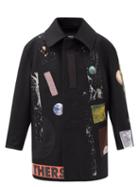 Matchesfashion.com Raf Simons - Aw14 Sterling Ruby Appliqu Wool Coat - Womens - Black
