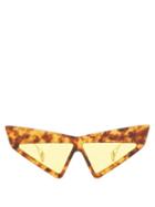 Matchesfashion.com Gucci - Hollywood Forever Triangular Acetate Sunglasses - Womens - Tortoiseshell