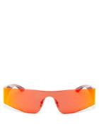 Matchesfashion.com Balenciaga - Mono Reflective Slim Sunglasses - Mens - Orange