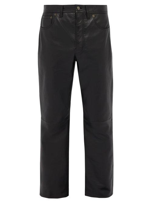 Matchesfashion.com Acne Studios - Lancelot Leather Trousers - Mens - Black