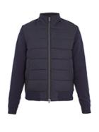 Herno Contrast-sleeve Quilted Bomber Jacket
