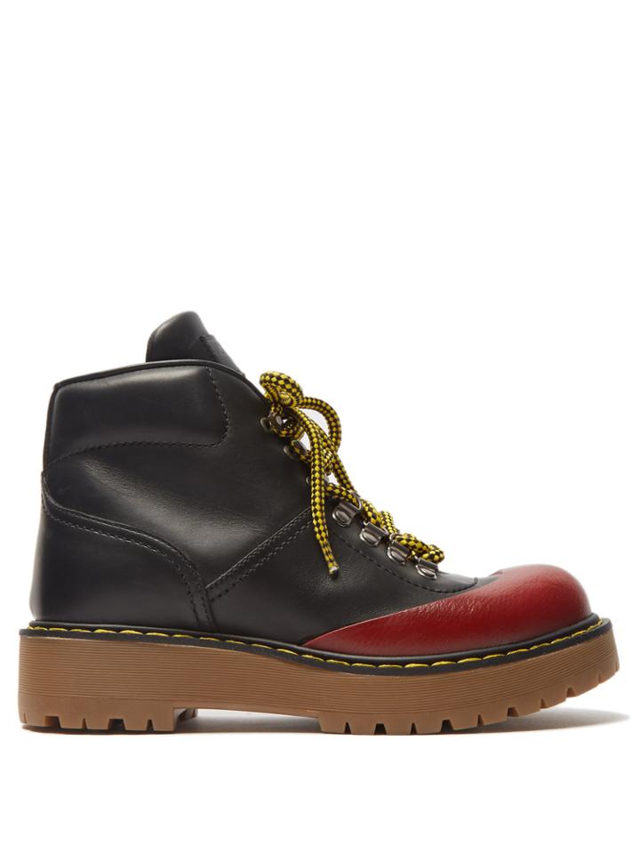 Prada Bi-colour Leather Aprs-ski Boots