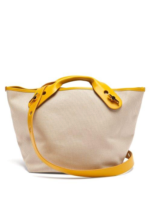 Matchesfashion.com Sophie Hulme - Bolt Canvas Tote Bag - Womens - Yellow Multi