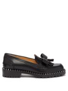 Matchesfashion.com Christian Louboutin - Ursul Lug Studded Leather Loafers - Womens - Black