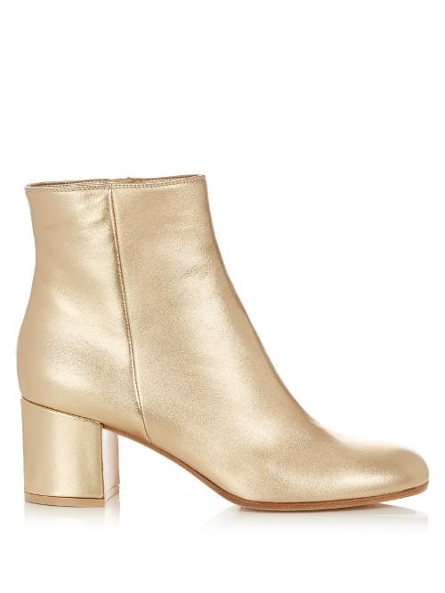Gianvito Rossi Margaux Block-heel Leather Ankle Boots