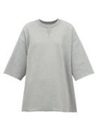 Matchesfashion.com Mm6 Maison Margiela - Blazer Trim Cotton Mini Sweatshirt Dress - Womens - Navy Multi