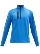 Matchesfashion.com Polo Ralph Lauren - Zipped Performance-jersey Long-sleeve T-shirt - Mens - Blue