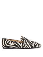 Matchesfashion.com Tod's - Zebra-print Calf Hair Loafers - Womens - Black White
