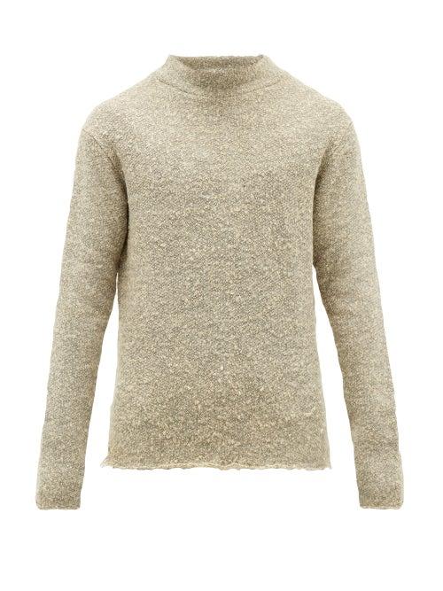 Matchesfashion.com 424 - Raw-edged Boucl-knit Sweater - Mens - Grey