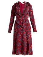 Matchesfashion.com Altuzarra - Eureka Floral Print Dress - Womens - Pink Print