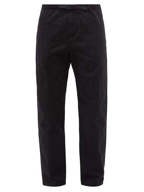 Gramicci - Belted Cotton-twill Trousers - Mens - Black