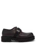 Matchesfashion.com Valentino Garavani - Buckled-strap Leather Derby Shoes - Mens - Black