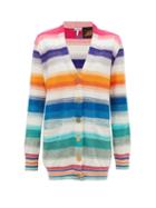 Matchesfashion.com Loewe Paula's Ibiza - Striped Knitted Cardigan - Womens - Multi